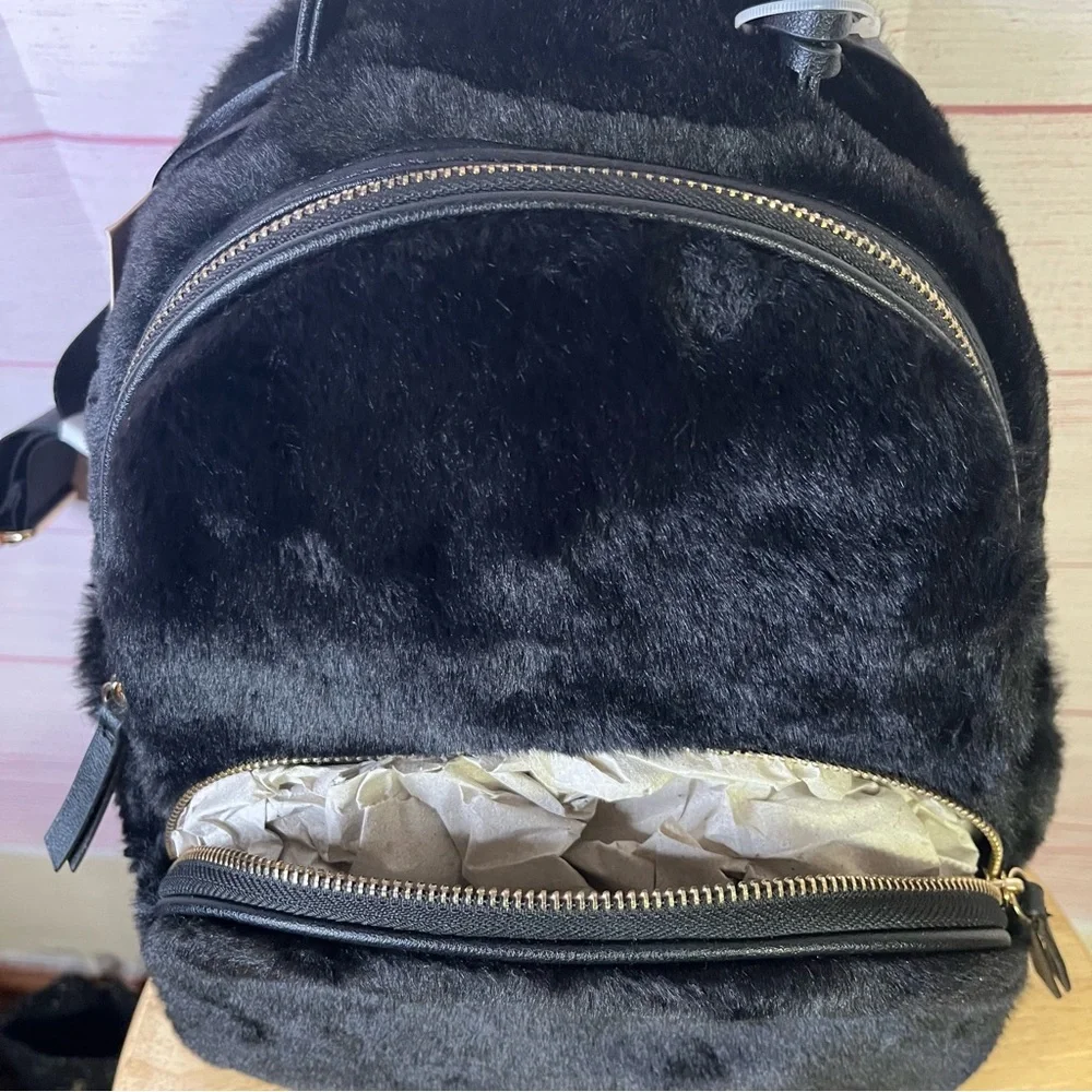 Juicy Couture NWT‎ Faux Fur Black BackPack